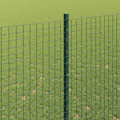 Zaun mit Pfosten Grün 1,6 x 10 m Stahl