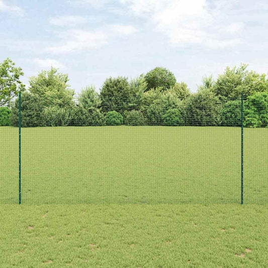 Zaun mit Pfosten Grün 1.6 x 10 m Stahl