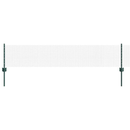 Zaun mit Pfosten Grün 0,4 x 25 m Stahl