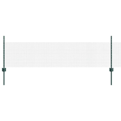 Zaun mit Pfosten Grün 0,5 x 25 m Stahl