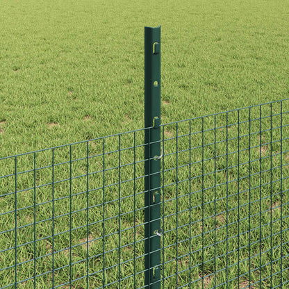 Zaun mit Pfosten Grün 0,5 x 25 m Stahl