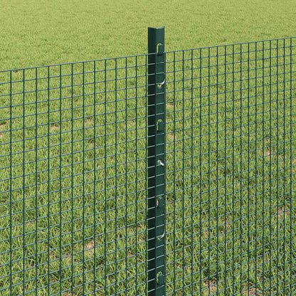 Zaun mit Pfosten Grün 0,6 x 25 m Stahl