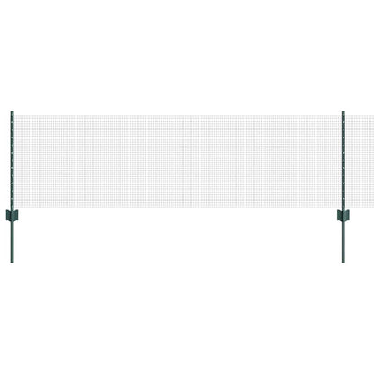 Zaun mit Pfosten Grün 0,6 x 25 m Stahl