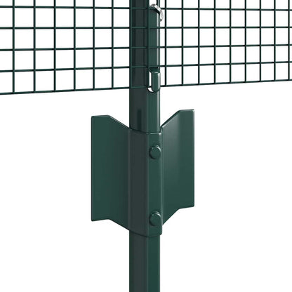 Zaun mit Pfosten Grün 0.8 x 25 m Stahl