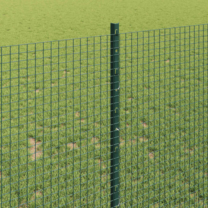 Zaun mit Pfosten Grün 1 x 25 m Stahl