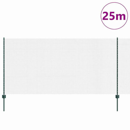Zaun mit Pfosten Grün 1.2 x 25 m Stahl