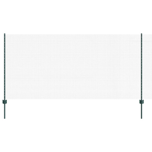 Zaun mit Pfosten Grün 1.2 x 25 m Stahl