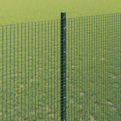 Zaun mit Pfosten Grün 1,4 x 25 m Stahl