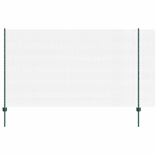 Zaun mit Pfosten Grün 1.4 x 25 m Stahl