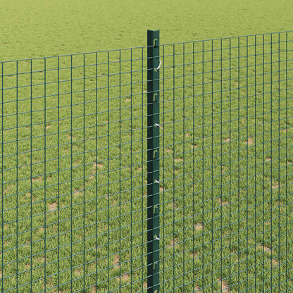Zaun mit Pfosten Grün 1,4 x 25 m Stahl