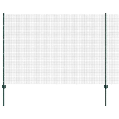 Zaun mit Pfosten Grün 1.6 x 25 m Stahl