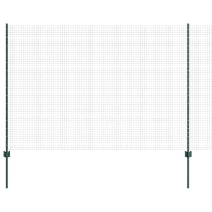 Zaun mit Pfosten Grün 1.6 x 25 m Stahl