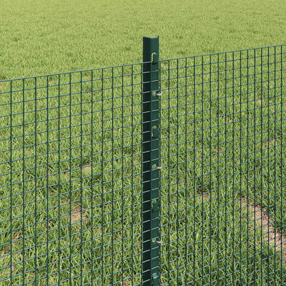 Zaun mit Pfosten Grün 0.4 x 50 m Stahl