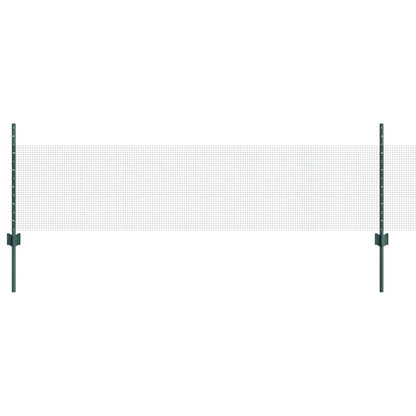 Zaun mit Pfosten Grün 0,5 x 50 m Stahl