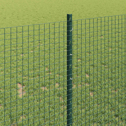 Zaun mit Pfosten Grün 1 x 50 m Stahl