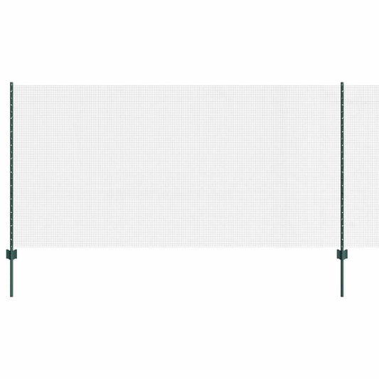 Zaun mit Pfosten Grün 1.2 x 50 m Stahl