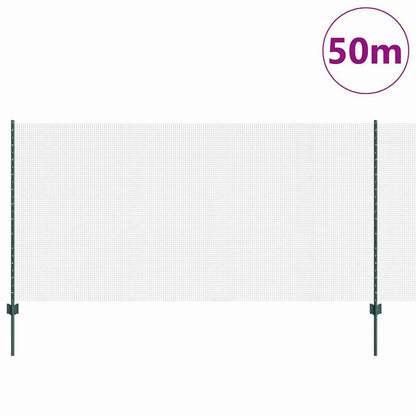 Zaun mit Pfosten Grün 1.2 x 50 m Stahl