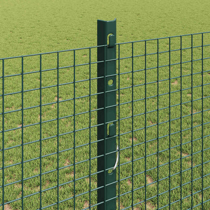 Zaun mit Pfosten Grün 1,2 x 50 m Stahl
