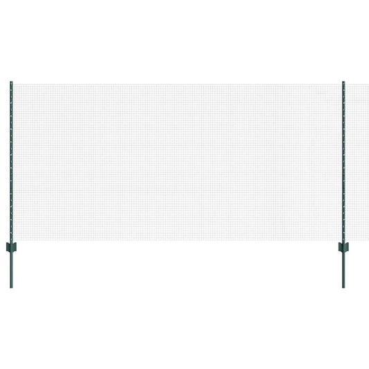 Zaun mit Pfosten Grün 1.2 x 50 m Stahl