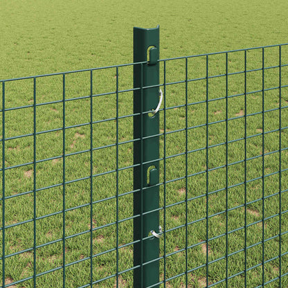 Zaun mit Pfosten Grün 1,2 x 50 m Stahl