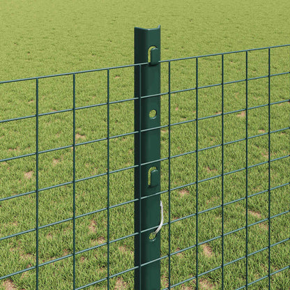 Zaun mit Pfosten Grün 1,2 x 50 m Stahl