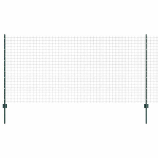 Zaun mit Pfosten Grün 1.2 x 50 m Stahl