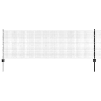 Zaun mit Pfosten Grau 0.8 x 10 m Stahl