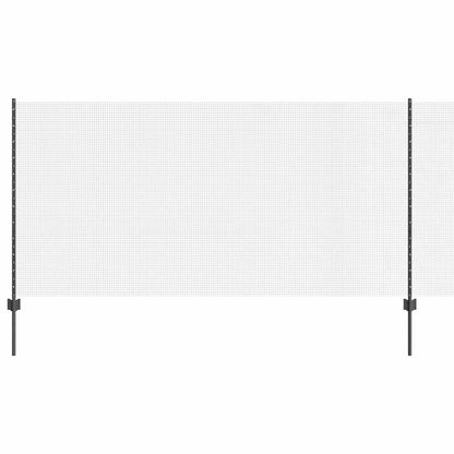 Zaun mit Pfosten Grau 1.2 x 10 m Stahl
