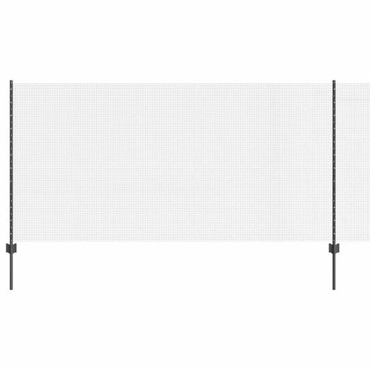 Zaun mit Pfosten Grau 1.2 x 10 m Stahl