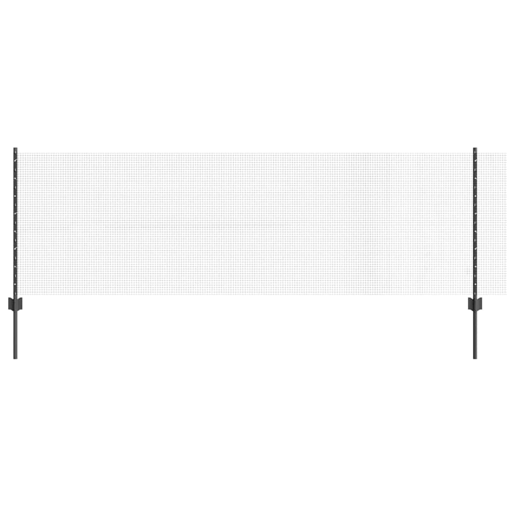 Zaun mit Pfosten Grau 0.8 x 25 m Stahl