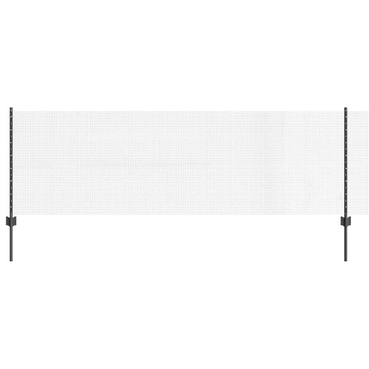 Zaun mit Pfosten Grau 0.8 x 25 m Stahl