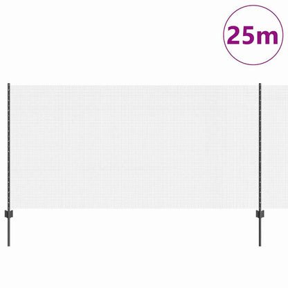 Zaun mit Pfosten Grau 1.2 x 25 m Stahl