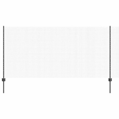 Zaun mit Pfosten Grau 1.2 x 25 m Stahl