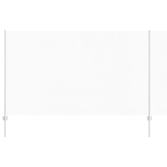 Zaun mit Pfosten Grau 1.4 x 25 m Stahl
