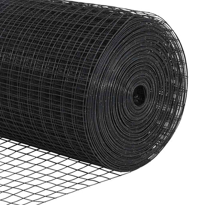 Zaun mit Pfosten Grau 0,5 x 50 m Stahl