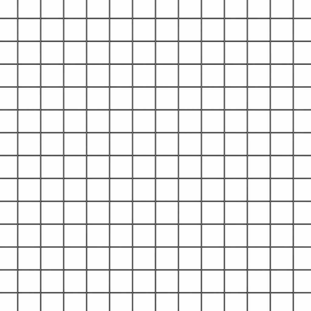 Zaun mit Pfosten Grau 0,5 x 50 m Stahl