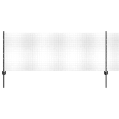 Zaun mit Pfosten Grau 0,8 x 50 m Stahl