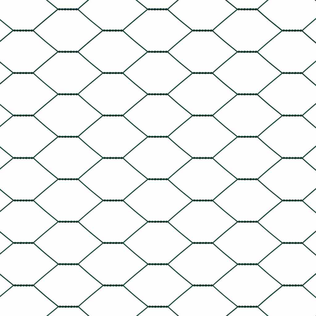 Zaun mit Pfosten Grün 0,4 x 10 m Stahl