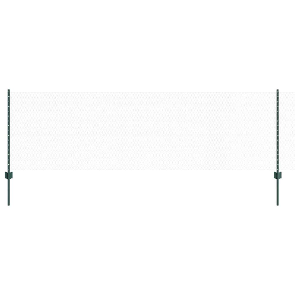 Zaun mit Pfosten Grün 0.8 x 10 m Stahl