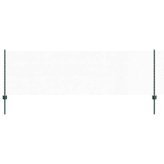 Zaun mit Pfosten Grün 0.8 x 10 m Stahl