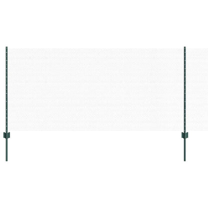 Zaun mit Pfosten Grün 1 x 10 m Stahl