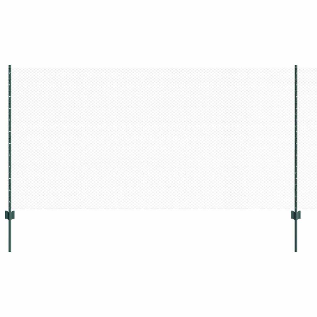 Zaun mit Pfosten Grün 1.2 x 10 m Stahl