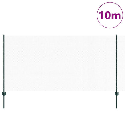 Zaun mit Pfosten Grün 1.2 x 10 m Stahl