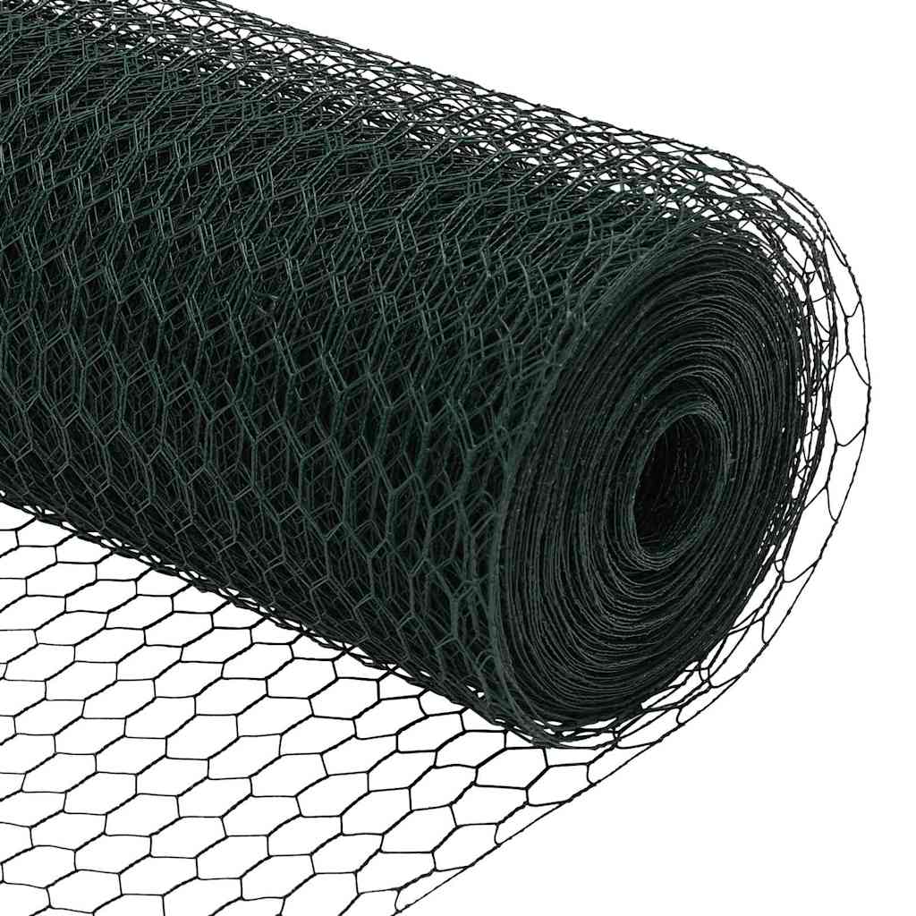 Zaun mit Pfosten Grün 1.2 x 10 m Stahl