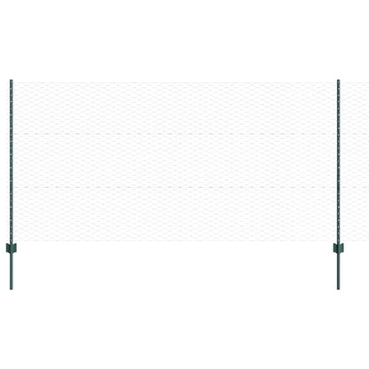 Zaun mit Pfosten Grün 1.2 x 10 m Stahl