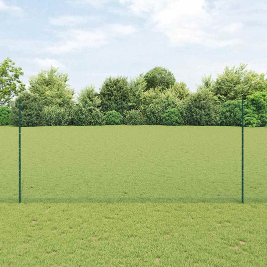 Zaun mit Pfosten Grün 1.4 x 10 m Stahl