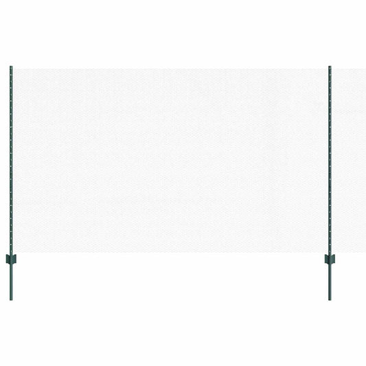 Zaun mit Pfosten Grün 1.4 x 10 m Stahl