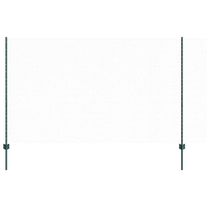 Zaun mit Pfosten Grün 1.4 x 10 m Stahl