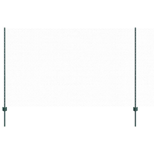 Zaun mit Pfosten Grün 1.4 x 10 m Stahl