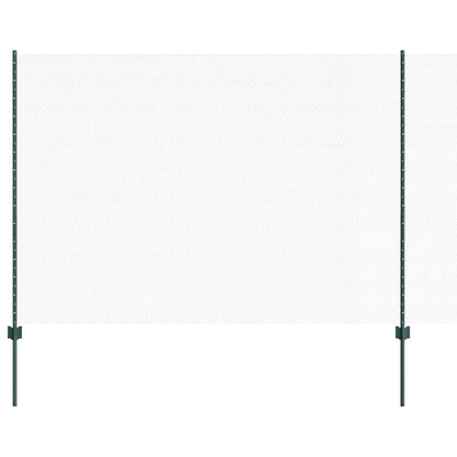 Zaun mit Pfosten Grün 1.5 x 10 m Stahl